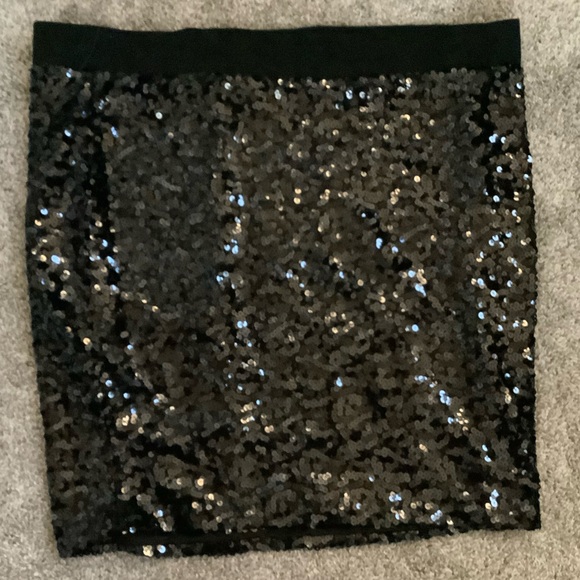 Torrid Black Sequin Mini Skirt - Picture 3 of 4